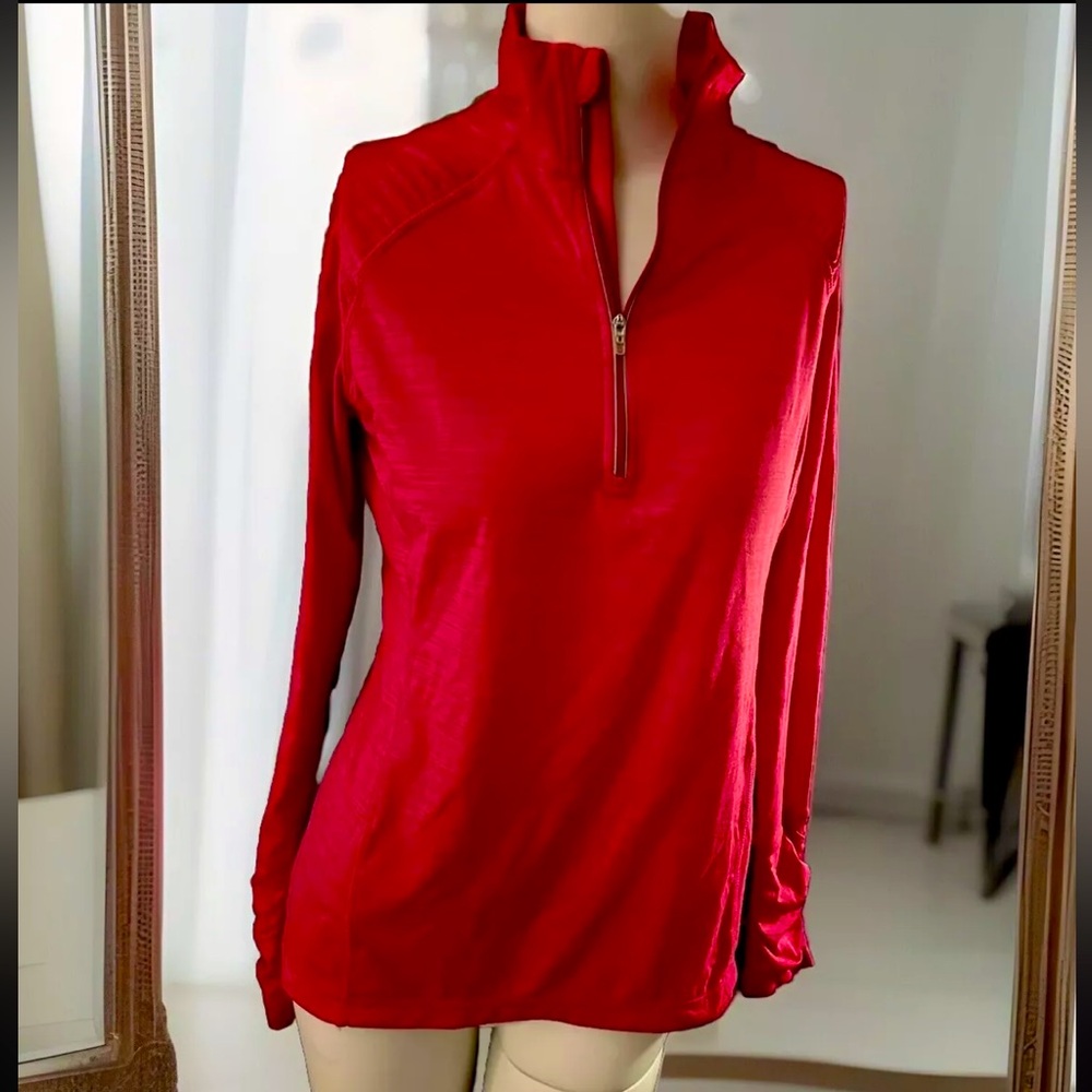 Reflective. Thumb Holes. Half-Zip Running Athletic Top. KIRKLAND SIGNATURE